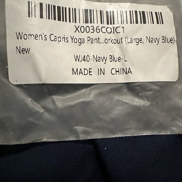 Uorcsa Athletic Pure Color High Rise Sports Fitness Yoga Wide Wide Leg Capris - Picture 2 of 2